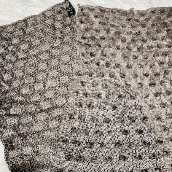 SAACHI NIALEY POLKA DOT SCARF GREY METALLIC TS6546 - Picture 4 of 7